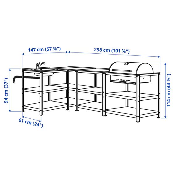 IKEA, дополнительный ракурс - схема-чертеж с размерами