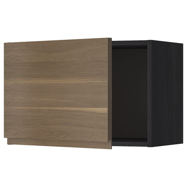 Шкаф навесной, черный/Воксторп грецкий орех 60x40 см IKEA МЕТОД 692.251.82 - схема-чертеж с размерами