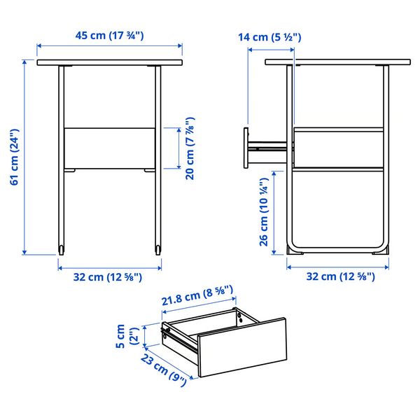 IKEA, дополнительный ракурс - схема-чертеж с размерами