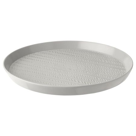 Блюдо ВИНТЕР 2017, узор «елочка», светло-серый (32 см)