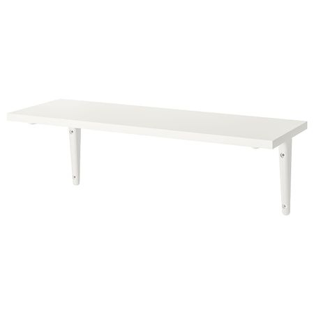 Полка навесная, белый/белый 59x20 см IKEA BURHULT БУРГУЛЬТ / SIBBHULT СИББГУЛЬТ 393.259.65