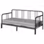 FYRESDAL Кушетка с 2 матрасами - чёрный/Ågotnes жесткий 80x200 см