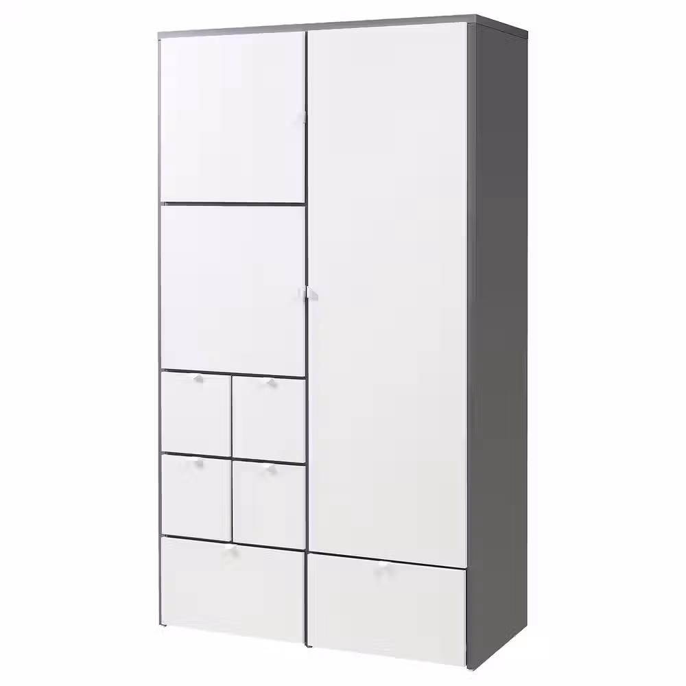 VISTHUS Гардероб - серый/белый 122x59x216 см - фото 1