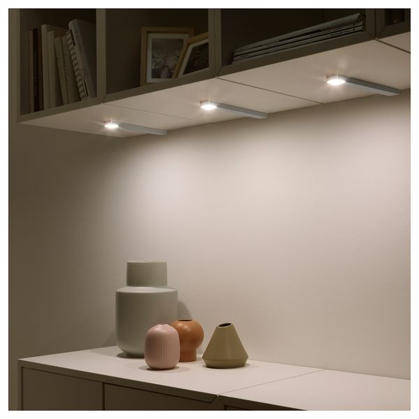 Софит светодиодный ОМЛОПП, цвет алюминия (20x2.6 см) - схема-чертеж с размерами