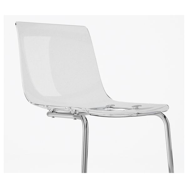 Стул ТОБИАС, прозрачный, хромированный - схема-чертеж с размерами