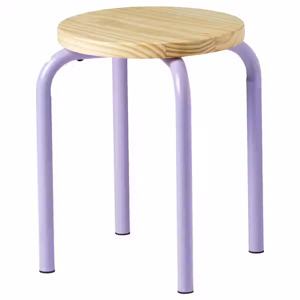 DOMSTEN Табурет - сиреневый/сосна - фото 1