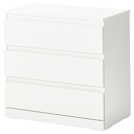 LILLBERGET Комод с 3 ящиками - белый 70x43x68 см