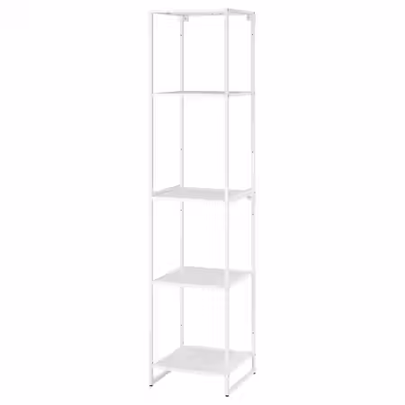 JOSTEIN Стеллаж - д/дома/улицы/металлический белый 41x40x180 см