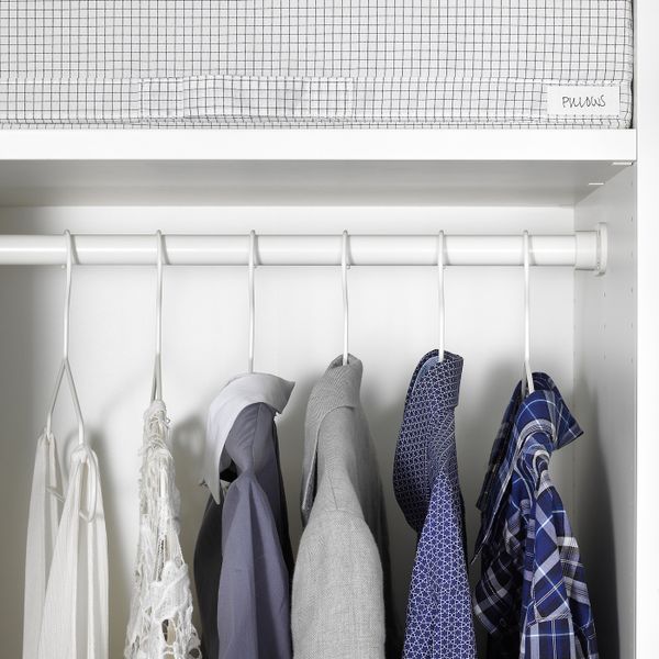 Штанга платяная, белый 80x55 см IKEA HJÄLPA ХЭЛПА 203.874.54 - схема-чертеж с размерами