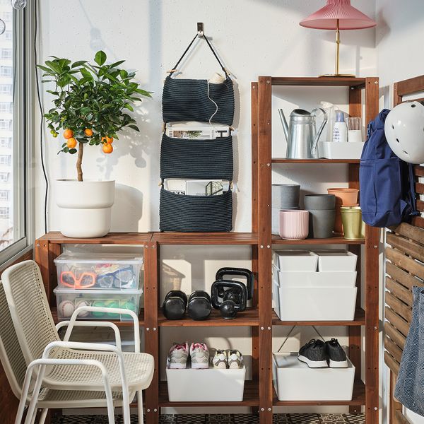 Стеллаж, для сада, 210x35x90-161 см, коричневая морилка IKEA TORDH ТУРД 193.164.91 - фото 3