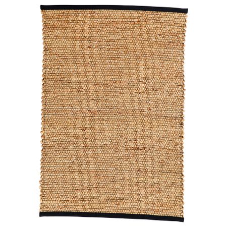 Ковер безворсовый КИСИНГ, водный гиацинт, черный (76x114 см)