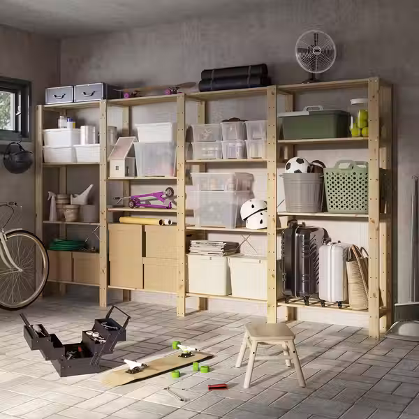 HEJNE 4 секции/полки - хвойное дерево 307x31x171 см - фото 2