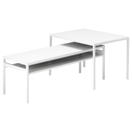 Столы с двусторонними столешницами, 2 предм., белый/серый IKEA НИБОДА 892.083.27