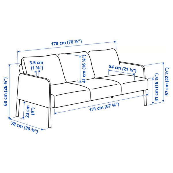 IKEA, дополнительный ракурс - схема-чертеж с размерами