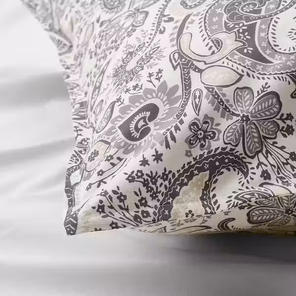 RODGERSIA РОДГЕРСИЯ Наволочка - серый/белый 50x60 см - фото 2