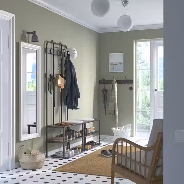 NIPÅSEN / BAGGMUCK Мебель для прихожей, 2 предм. - чёрный/серый - фото 2