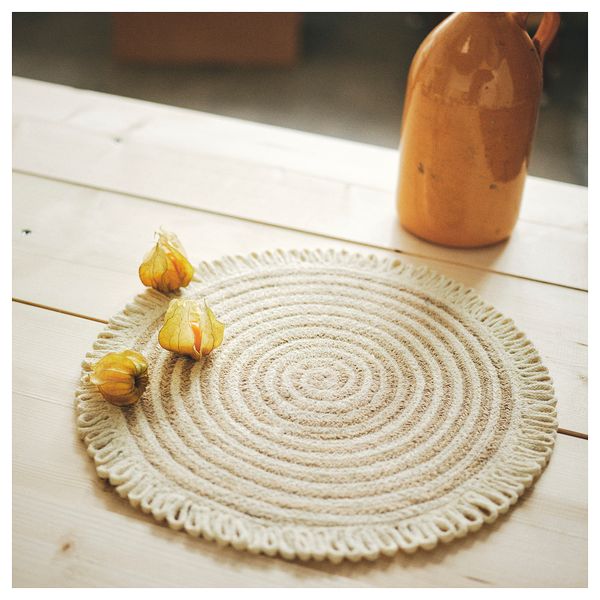 Салфетка под приборы, 37 см, джут IKEA MÄVINN 605.520.41 - фото 3