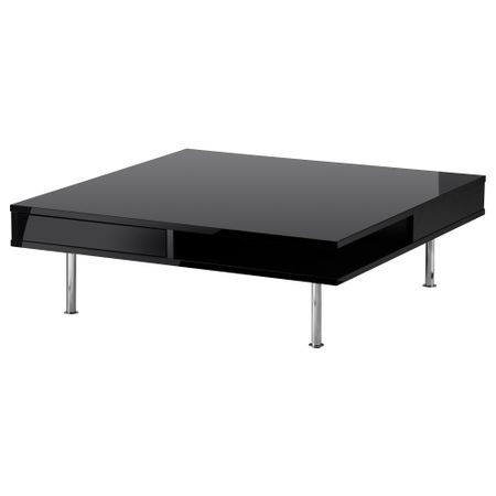 Журнальный стол, 95x95 см, глянцевый черный IKEA TOFTERYD 401.974.86
