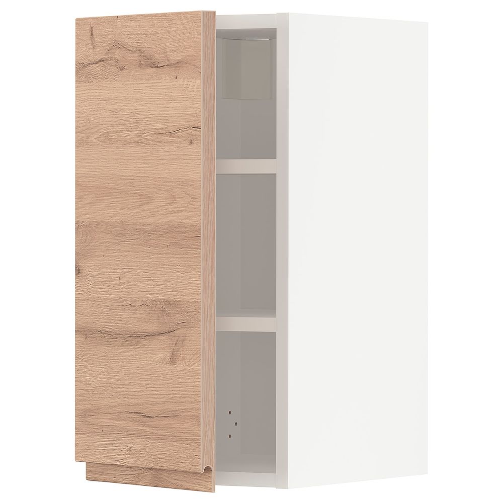 Навесной шкаф с полками, белый/Воксторп под дуб 30x60 см IKEA METOD МЕТОД 194.141.99 - схема-чертеж с размерами