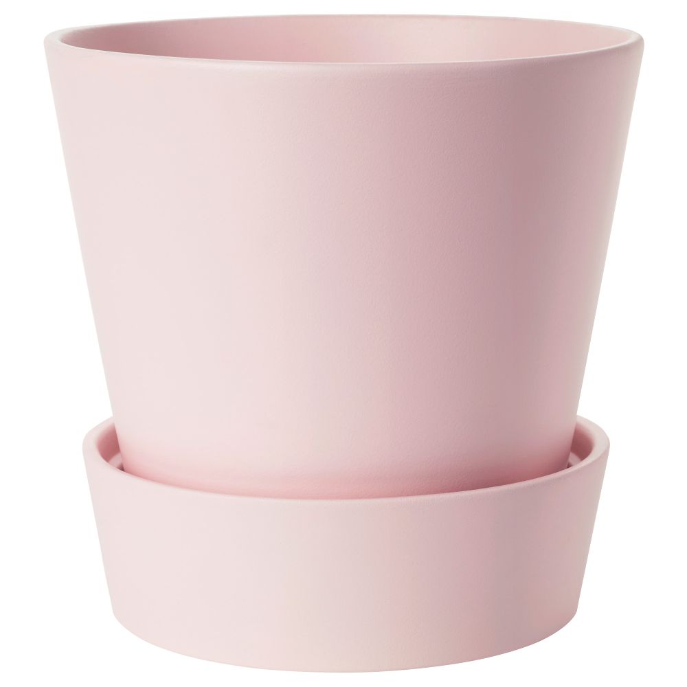 Горшок цветочный с поддоном СЕНАП, розовый (15 см) - фото 1