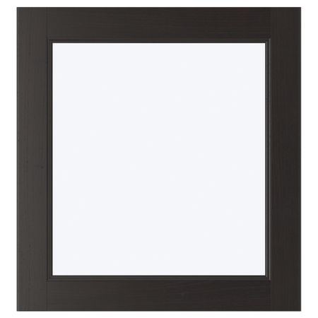 Стеклянная дверь БЕСТО ВАССБО, черно-коричневый (60x64 см)