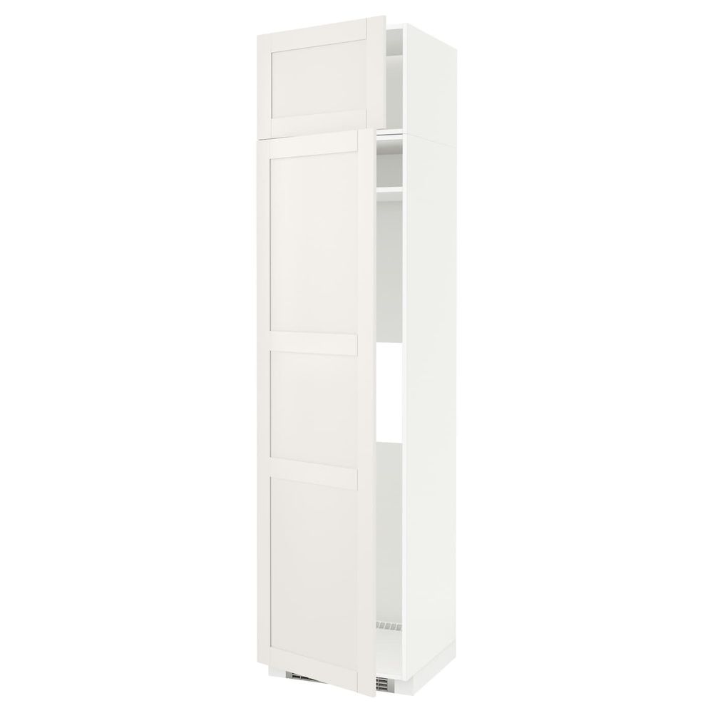 Высокий шкаф для холодильника/морозильн/2 дв, белый/Сэведаль белый 60x60x240 см IKEA METOD МЕТОД 194.444.60 - фото 1