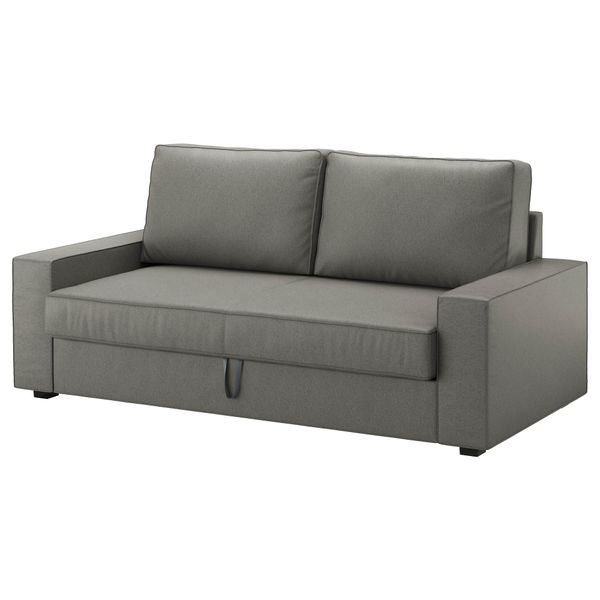 Диван-кровать 3-местный ВИЛАСУНД, Бурред серо-зеленый - фото 1