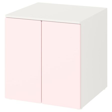 Шкаф, белый бледно-розовый/с 1 полкой 60x57x63 см IKEA SMÅSTAD СМОСТАД / OPPHUS ОПХУС 393.950.72