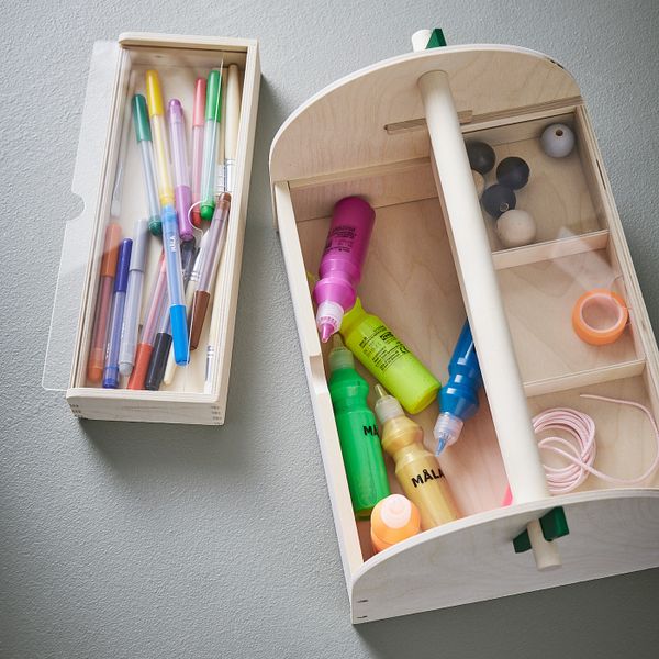 Ящик для рисунков и поделок, дерево IKEA LUSTIGT ЛУСТИГТ 803.845.27 - фото 5