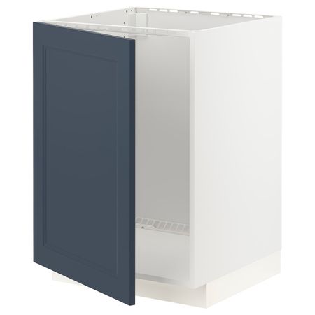 Напольный шкаф для мойки, белый Акстад/матовая поверхность синий 60x60 см IKEA METOD МЕТОД 894.458.09