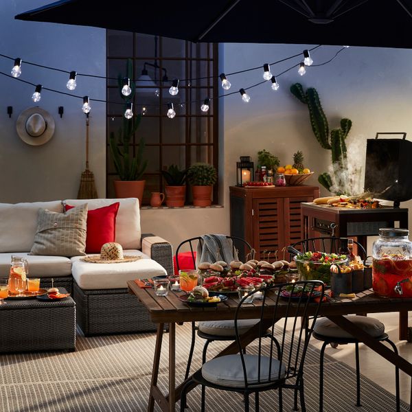 Модульный угловой 4-местный диван, садовый, с табуретом для ног темно-серый/ФРЁСЁН/ДУВХОЛЬМЕН бежевый IKEA SOLLERÖN СОЛЛЕРОН - фото 3