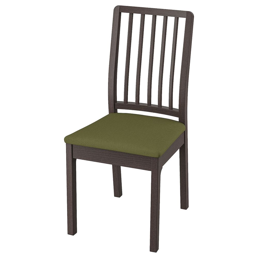 Стул, темно-коричневый/Рамна оливково-зеленый IKEA EKEDALEN ЭКЕДАЛЕН 893.180.76 - фото 1