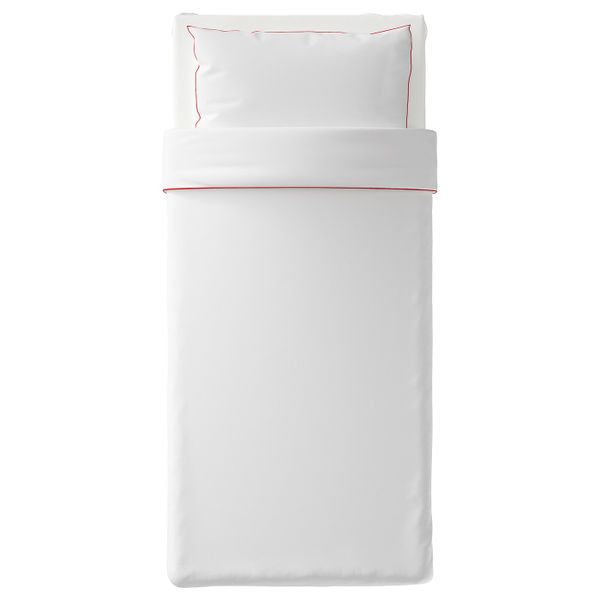 Пододеяльник и 1 наволочка, белый, красный 150x200/50x70 см IKEA KUNGSBLOMMA КУНГСБЛОММА 104.231.79 - схема-чертеж с размерами