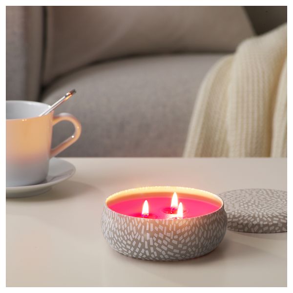 Ароматическая свеча СОММАР 2018, розовый Дыня и огурец, розовый (6 см) - фото 2