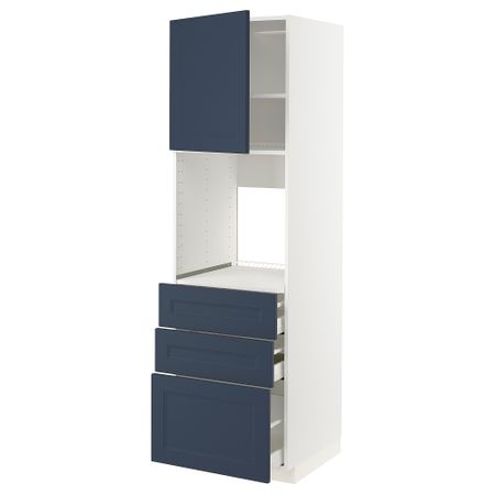 Высокий шкаф для духовки, дверь, 3 ящика IKEA METOD МЕТОД, MAXIMERA МАКСИМЕРА 594.619.47