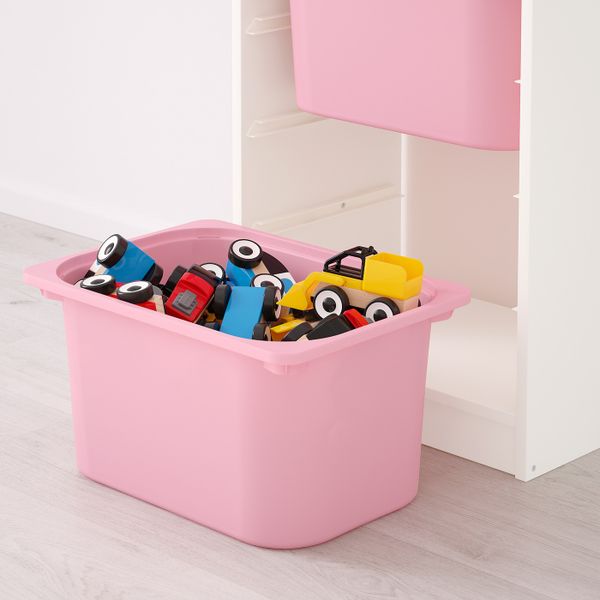 Комбинация для/хранения+контейнеры, белый, белый розовый 46x30x94 см IKEA ТРУФАСТ 992.222.00 - схема-чертеж с размерами