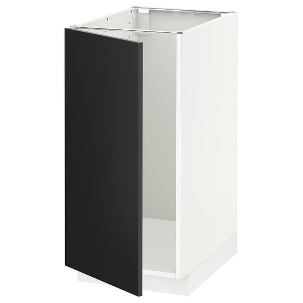 Напольный шкаф для мойки, мусорных конт, белый/Юдевалла антрацит 40x60 см IKEA METOD МЕТОД 292.403.73 - схема-чертеж с размерами