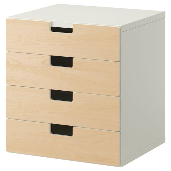 Комбинация для хранения с ящиками СТУВА, белый, береза (60x50x64 см) - фото 1