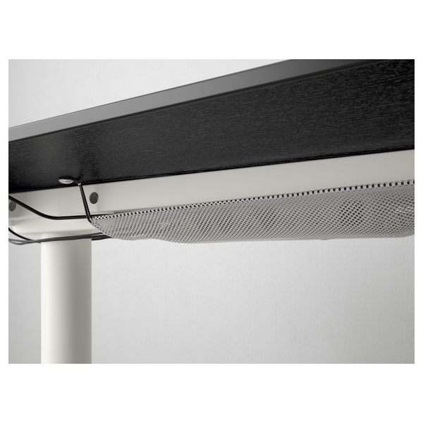 Угловой письменный стол правосторонний, трансформатор БЕКАНТ, черно-коричневый, белый (160x110 см) - фото 3