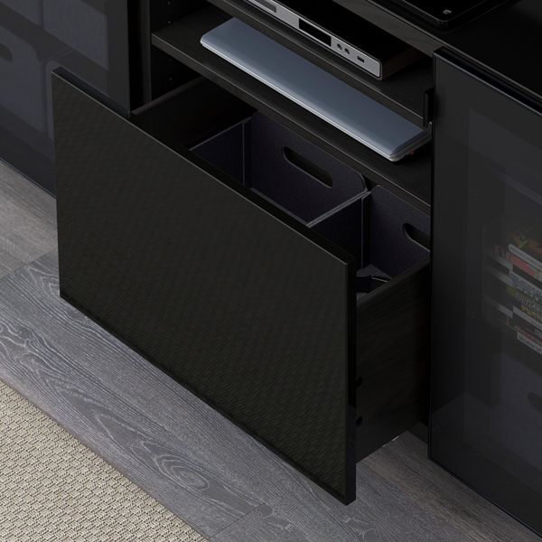 Тумба под ТВ, 180x40x74 см, черно-коричневый IKEA BESTÅ БЕСТО 291.968.03 - фото 4