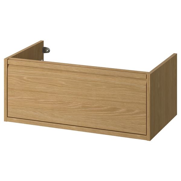 ÄNGSJÖN ЭНГШЁН Шкаф для раковины с ящиком - под дуб 80x48x33 см - фото 1