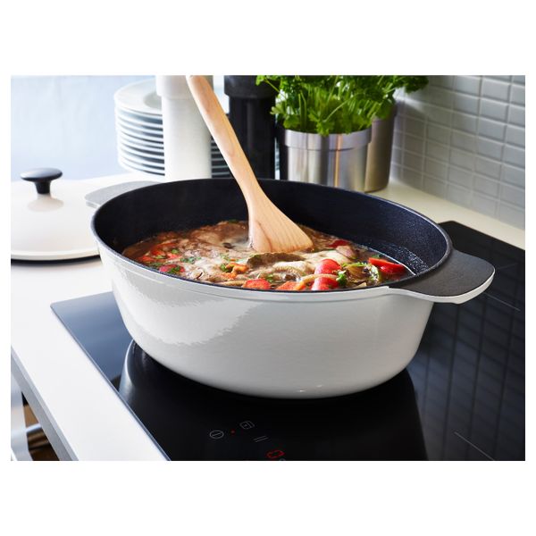 Казан с крышкой, белый с оттенком, 5 л IKEA СЕНИОР 103.834.99 - фото 2