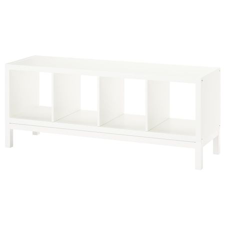 Стеллаж с основанием, белый/белый 147x59 см IKEA KALLAX КАЛЛАКС 894.439.85