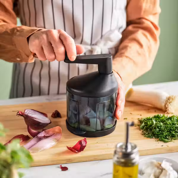 STENSNULTRA СТЕНСНУЛТРА Измельчитель овощей - чёрный серо-бирюзовый/прозрачный - фото 3