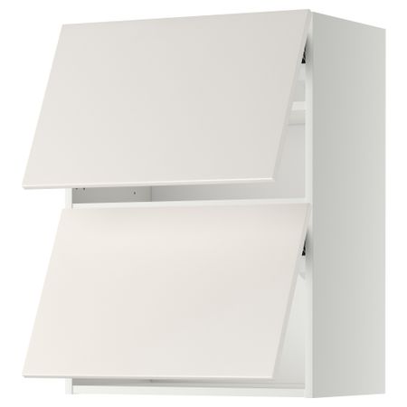Навесной шкаф, 2 дверцы, горизонтальный МЕТОД, белый, Веддинге белый