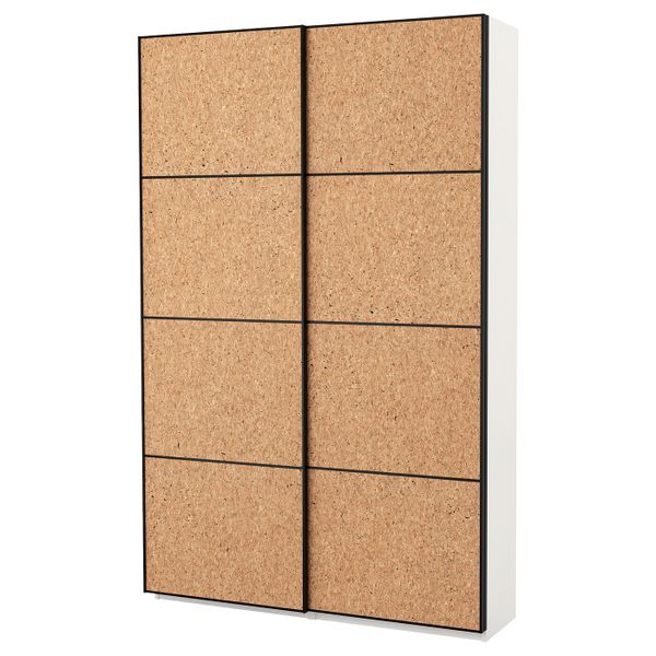 4 панели для рамы раздвижной дверцы, пробковый шпон пробка 75x236 см IKEA КИРКЕНЕС 604.254.68 - фото 3