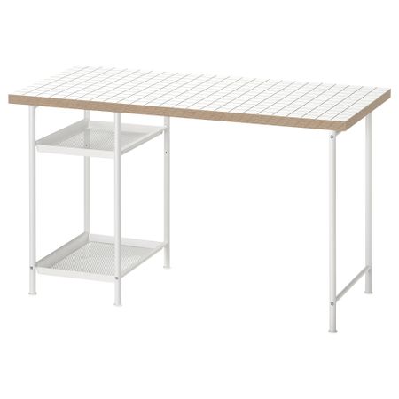 Письменный стол, белый, антрацит, 120x60 см IKEA LAGKAPTEN ЛАГКАПТЕН, SPÄND 295.636.12