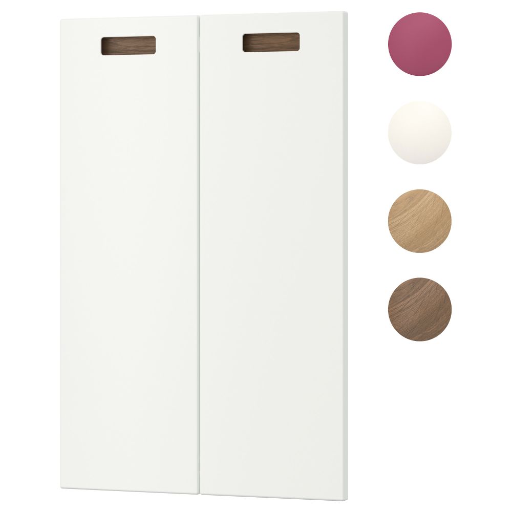 Дверца для напольного углового шкафа, 2 штуки МЭРСТА, правосторонний белый (25x80 см) - фото 1