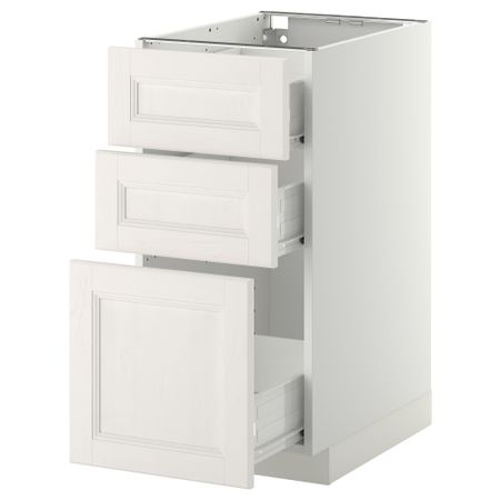 Напольный шкаф с 3 ящиками МЕТОД / ФОРВАРА, белый, Лаксарби белый