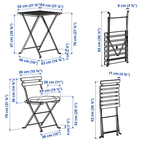 IKEA в интерьере - схема-чертеж с размерами